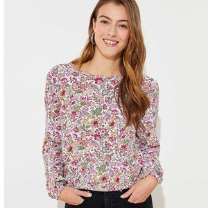 NWT LOFT JUNGLE WRAP BACK CROPPED TOP